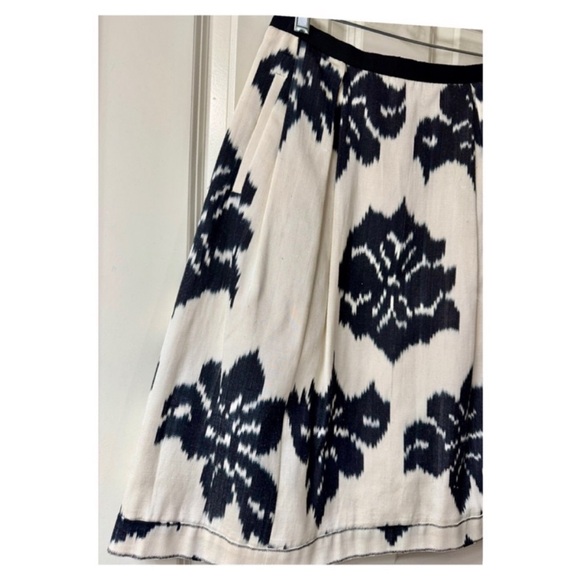 Oscar de la Renta Pleated Ikat 
Silk Cotton Skirt - Picture 8 of 14